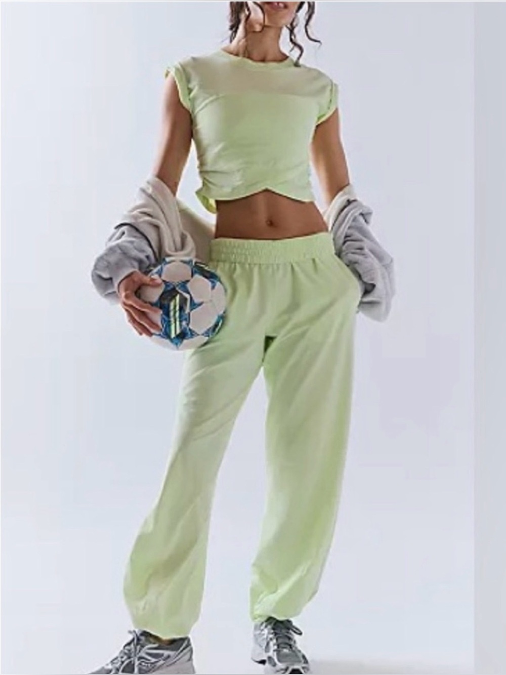 Free People - FP Movement Hot Shot Crossover Set NWT. Whipped Lime